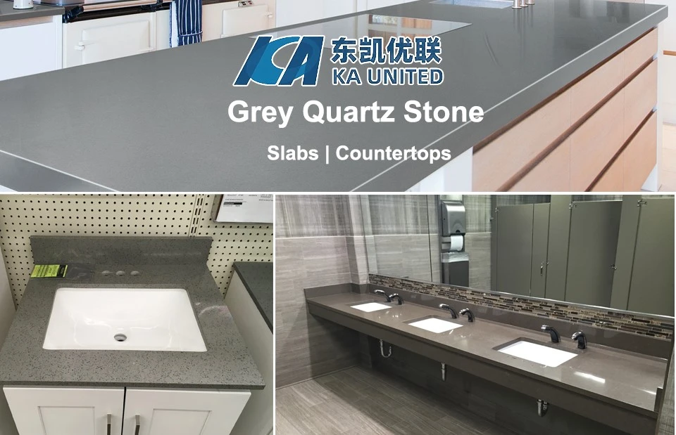 Grey Quartz Kitchen and bathroom Countertops Grey Quartz Kitchen and bathroom Countertops