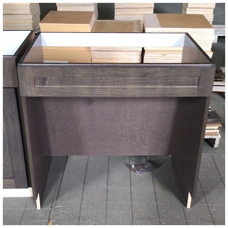 B12 Basin Cabinet With Brown Melamine Finishing