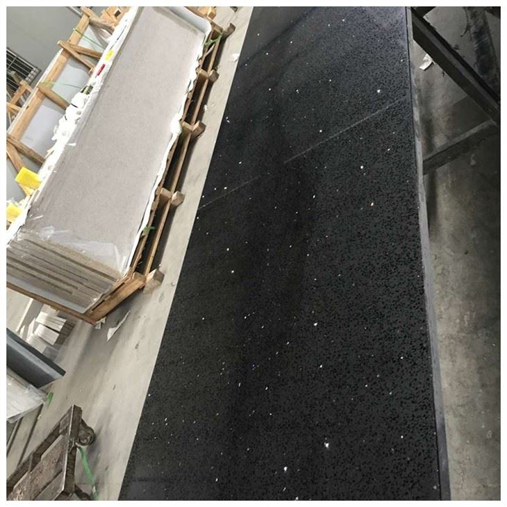 Sparkling Black Quartz Bench Tops