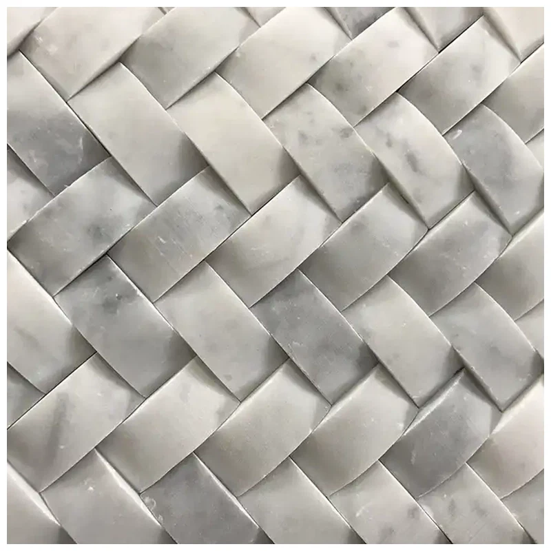 Braided White Marble Mosaic