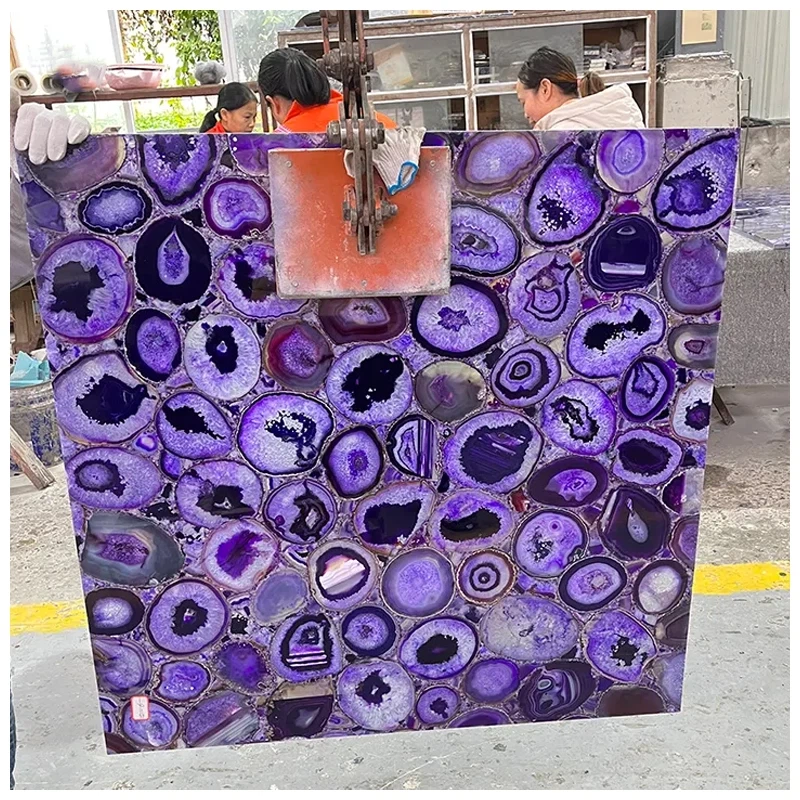 Purple Agate Gemstone Slab