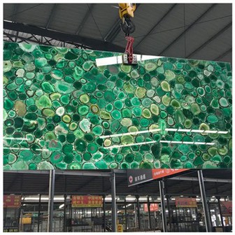 Płyty z zielonego agatu