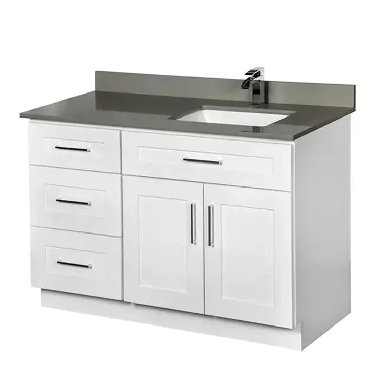 White Painted Bathroom Cabinets