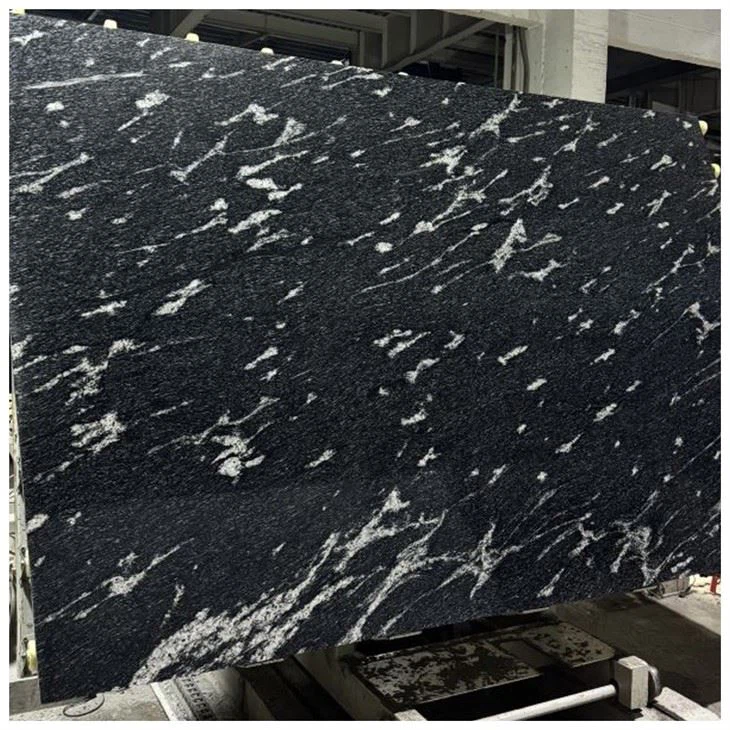 Fish Black Granite Slabs For Tiles and Countertops1