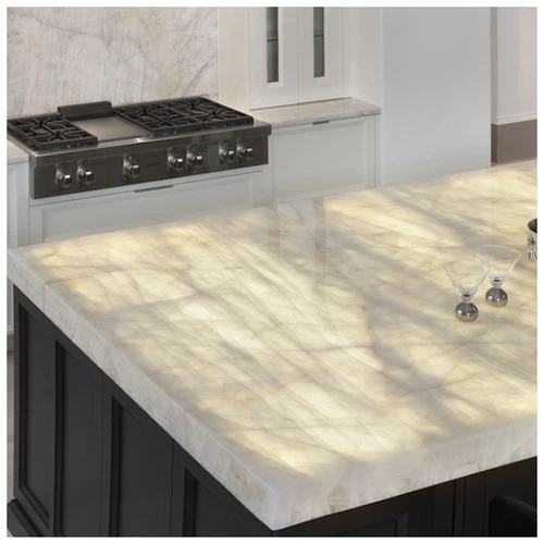 Crystal White Quartzite Backlit Countertops Supplier-KA UNITED Crystal White Quartzite Backlit Countertops Supplier-KA UNITED