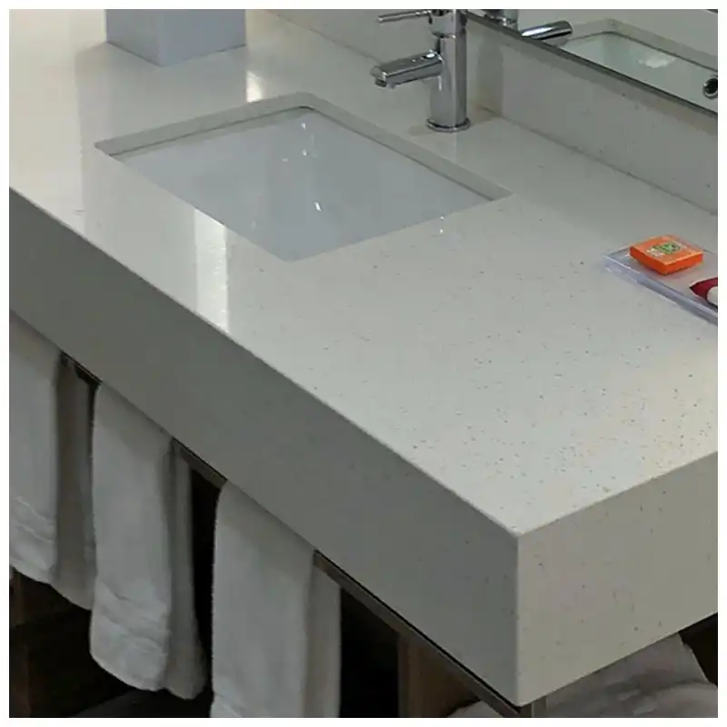 Quartz Vanity Tops for Hotel and Multi-Unit Bathrooms Quartz Vanity Tops for Hotel and Multi-Unit Bathrooms
