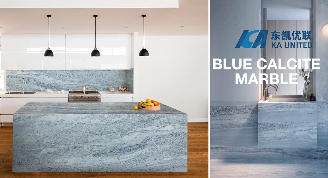 Blue Calcite Marble Kitchen and bathroom projects-KA UNITED Blue Calcite Marble Kitchen and bathroom projects-KA UNITED