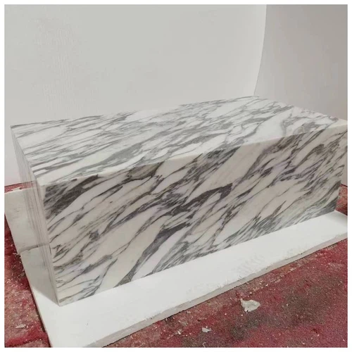 Arabescato Marble Rectangle Plinth Tables Arabescato Marble Rectangle Plinth Tables