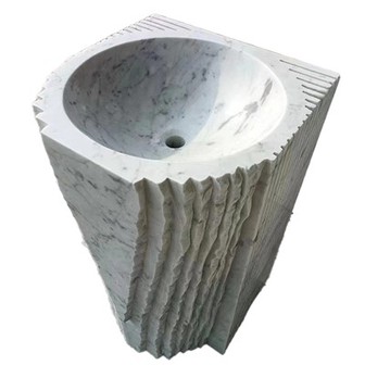 Marmurowy zlew na cokole